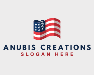 Patriotic American Flag logo design