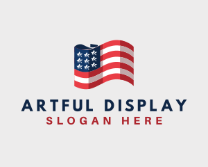 Patriotic American Flag logo design