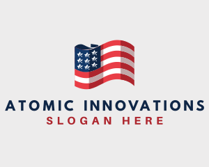 Patriotic American Flag logo design