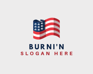 Patriotic American Flag logo design