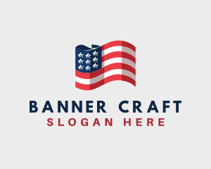 Patriotic American Flag logo design