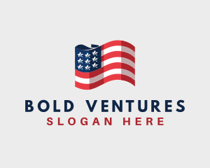 Patriotic American Flag logo design