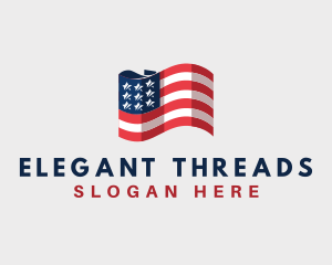 Patriotic American Flag logo design