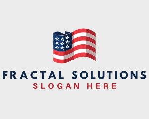 Patriotic American Flag logo design