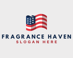 Patriotic American Flag logo design