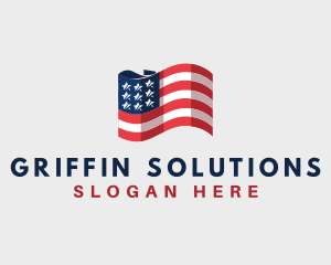 Patriotic American Flag logo design