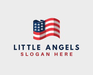 Patriotic American Flag logo design