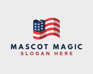 Patriotic American Flag logo design