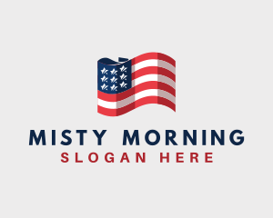 Patriotic American Flag logo design