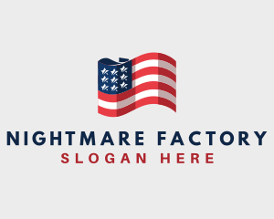 Patriotic American Flag logo design