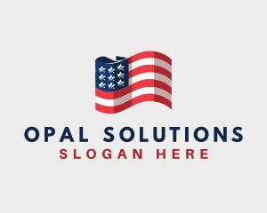 Patriotic American Flag logo design