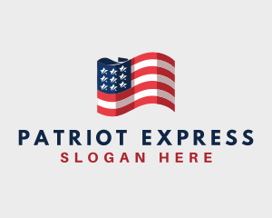 Patriotic American Flag logo design