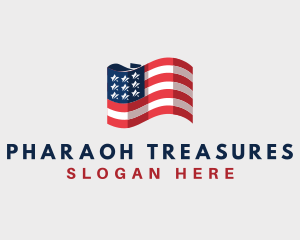 Patriotic American Flag logo design