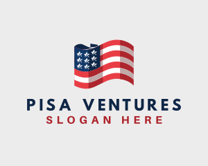 Patriotic American Flag logo design