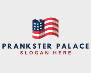 Patriotic American Flag logo design