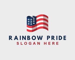 Patriotic American Flag logo design