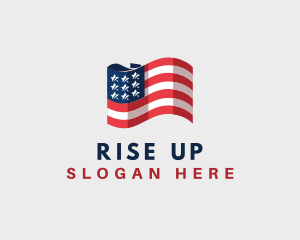 Patriotic American Flag logo design