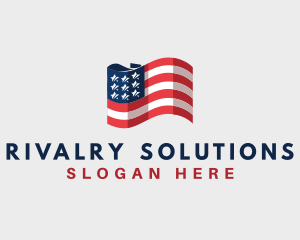 Patriotic American Flag logo design