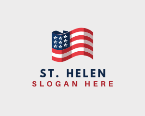 Patriotic American Flag logo design