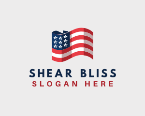 Patriotic American Flag logo design