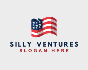 Patriotic American Flag logo design