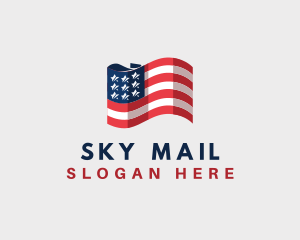 Patriotic American Flag logo design