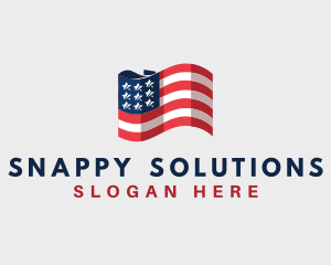 Patriotic American Flag logo design