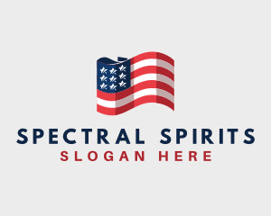 Patriotic American Flag logo design