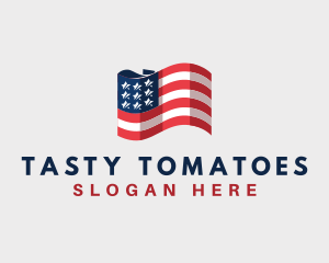 Patriotic American Flag logo design