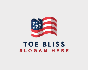 Patriotic American Flag logo design