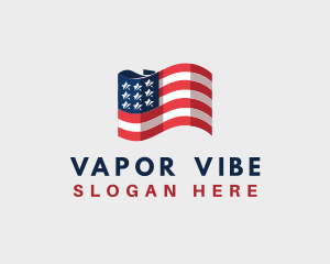 Patriotic American Flag logo design