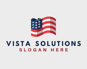 Patriotic American Flag logo design