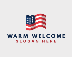 Patriotic American Flag logo design