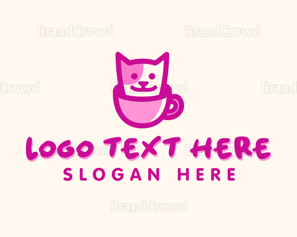 Pet Cat Cup Logo