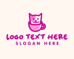 Coffee Shop - Pet Cat Cafe logo design