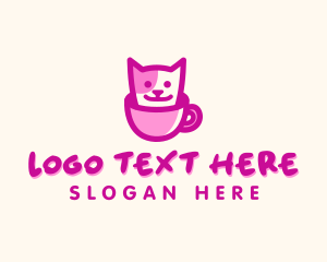 Cat Breeding - Pet Cat Cafe logo design