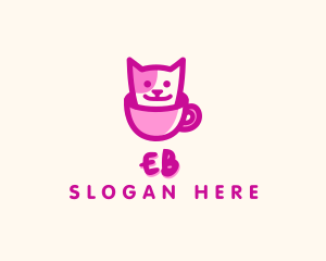 Pussycat - Pet Cat Cafe logo design