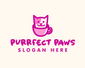 Pet Cat Cafe logo design