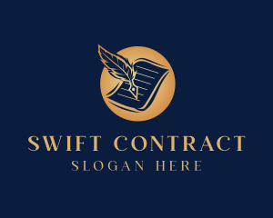 Contract - Writing Quill Document logo design