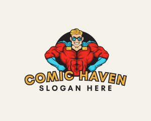 Comics - Cartoon Superhero Guy logo design