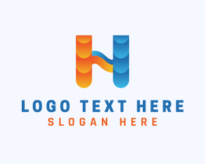 Heat - Warm & Cold Letter H logo design