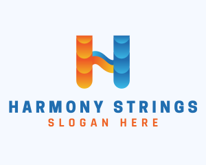 Warm & Cold Letter H logo design