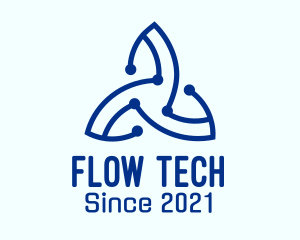 Blue Tech Propeller  logo design