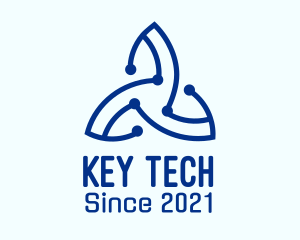 Blue Tech Propeller  logo design