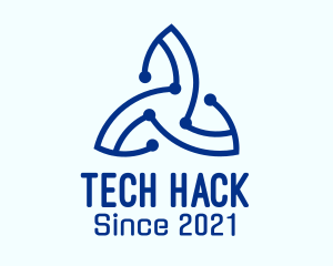 Blue Tech Propeller  logo design