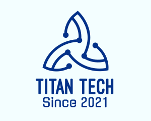 Blue Tech Propeller  logo design