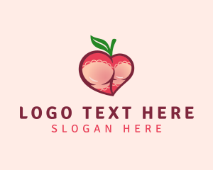 Seductive - Sexy Naughty Peach logo design