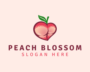 Peach - Sexy Naughty Peach logo design