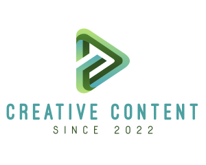 Content - Green Media Play logo design