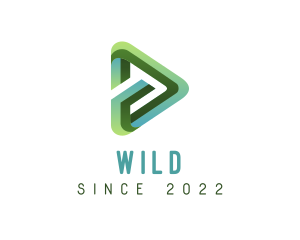 Digital - Green Media Play logo design